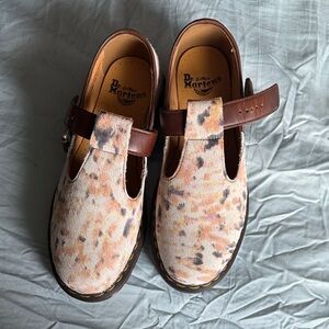 Dr Marten T Strap Mary Jane Cowhide Shoes